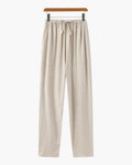 Relaxte Leinenhose mit Tunnelzug