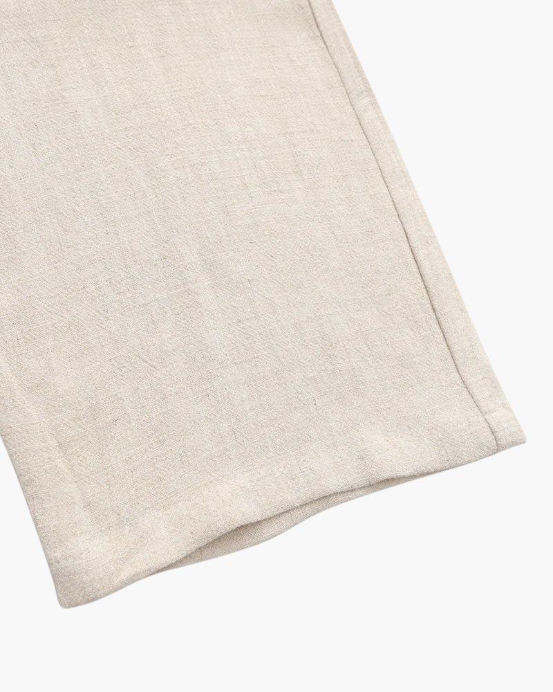Relaxte Leinenhose mit Tunnelzug