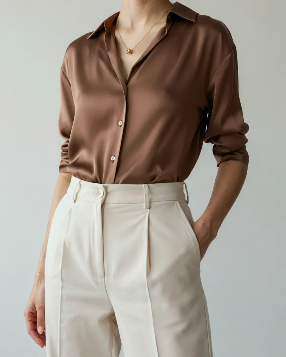 Vernier Éclat Satinbluse