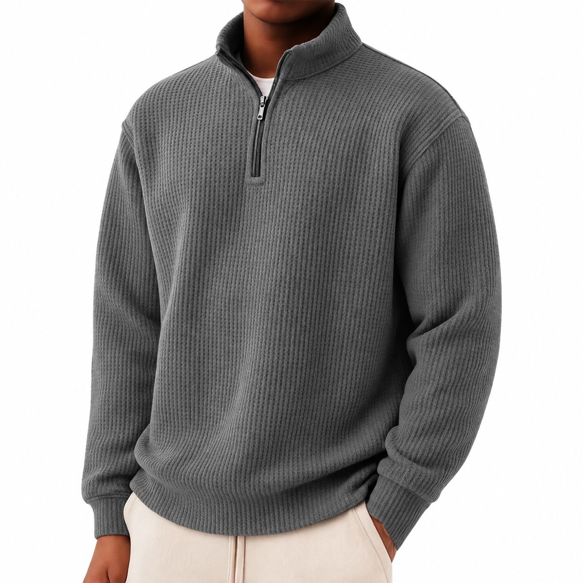 The Textured Quarter-Zip