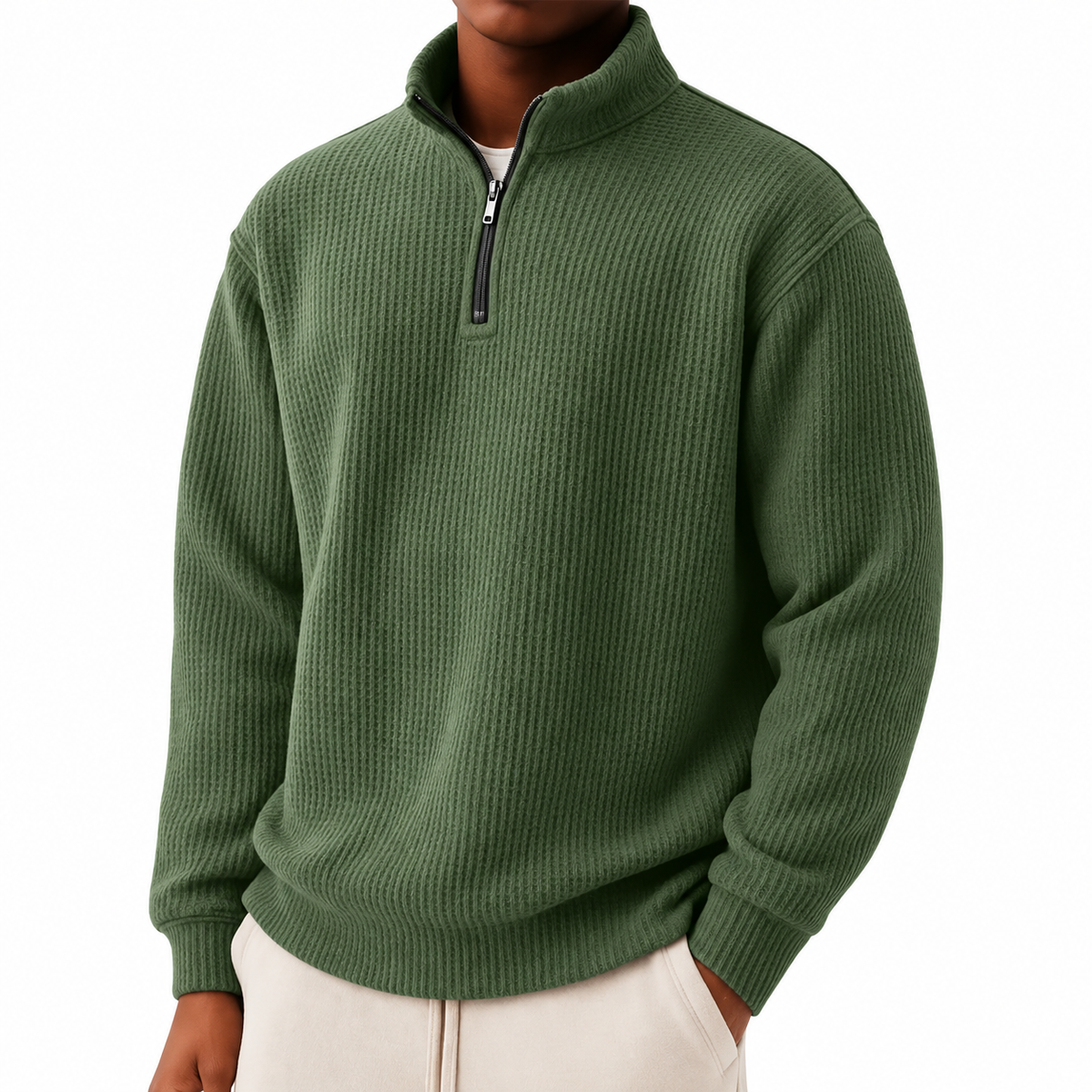The Textured Quarter-Zip